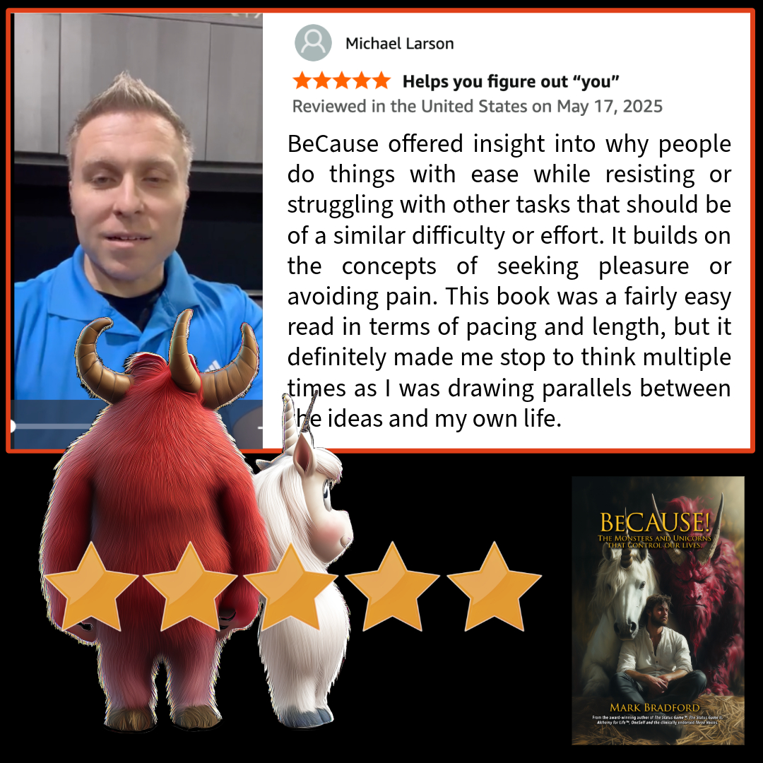 Five star video review of because by Mark Bradford. Experimental psychology book.